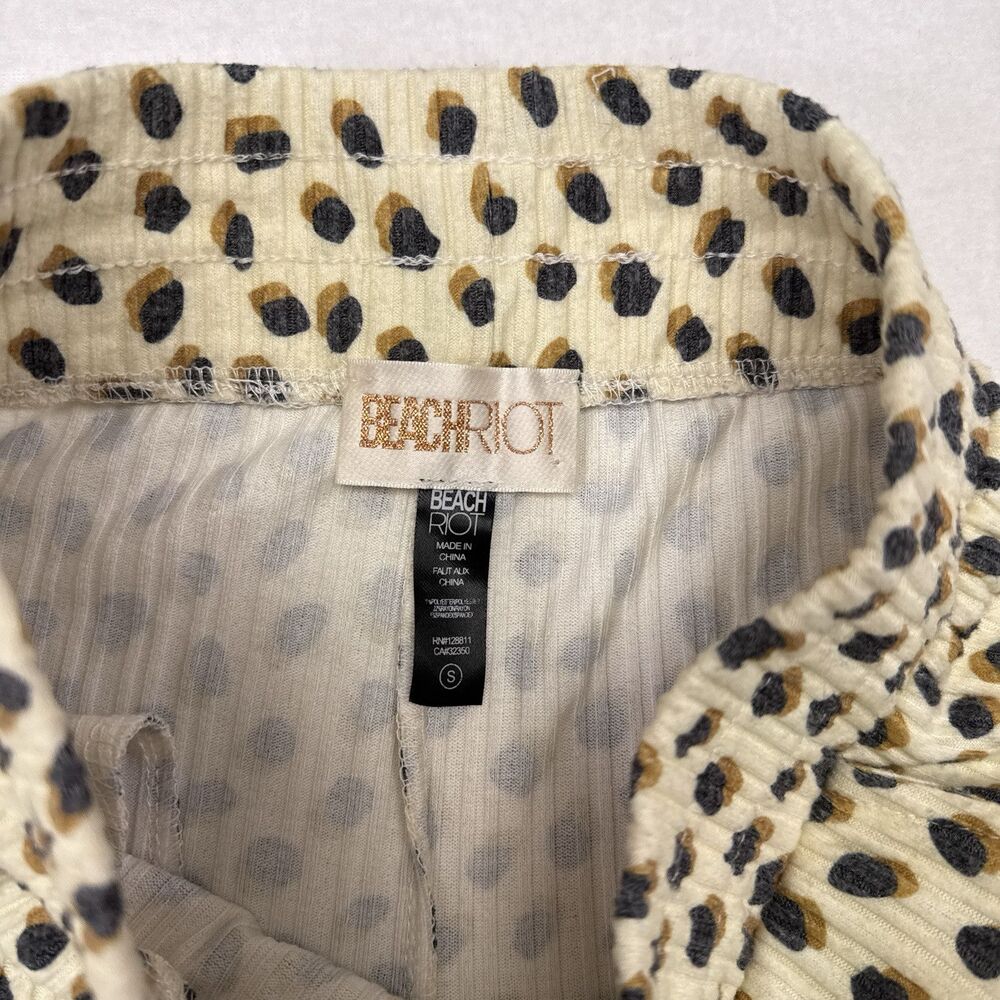 Beach Riot Hailey Pants Size Small Cheetah Print Wide Leg Relaxed Lounge Cropped - Picture 6 of 8